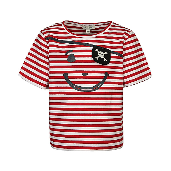 tausendkind collection T-Shirt PIRAT gestreift in rot/weiß