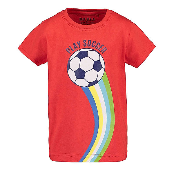 BLUE SEVEN T-Shirt PLAY SOCCER in tomato