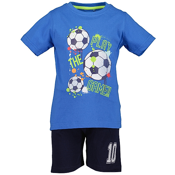 BLUE SEVEN T-Shirt PLAY THE GAME mit Shorts in blau