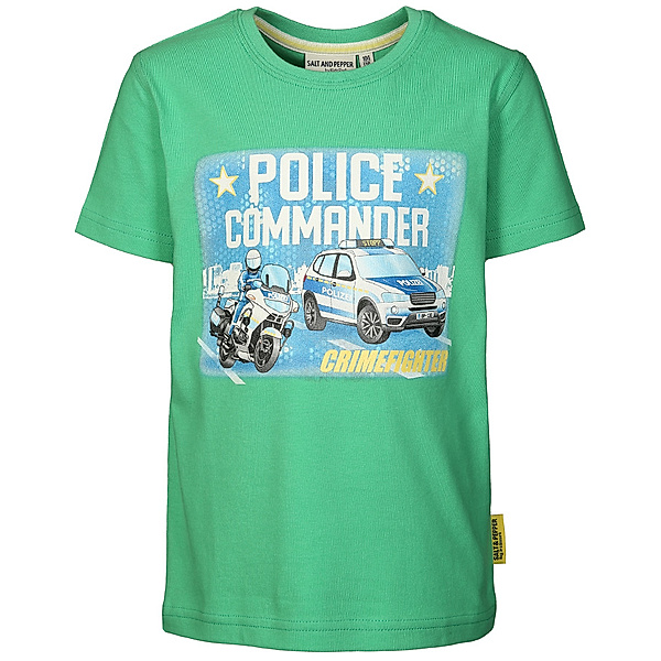 Salt & Pepper T-Shirt POLICE UNI in grass green