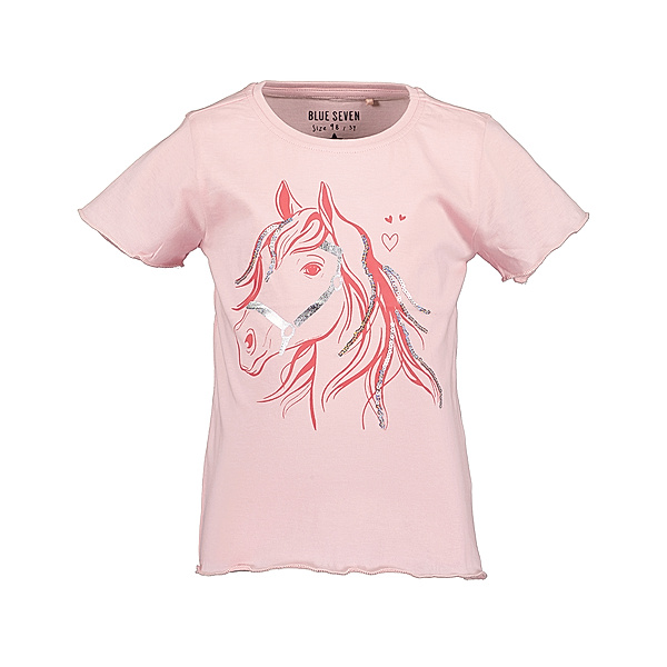 BLUE SEVEN T-Shirt PONY LOVE in rosa