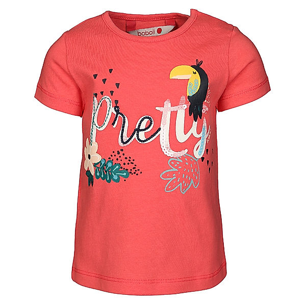 Boboli T-Shirt PRETTY TOUCAN in koralle