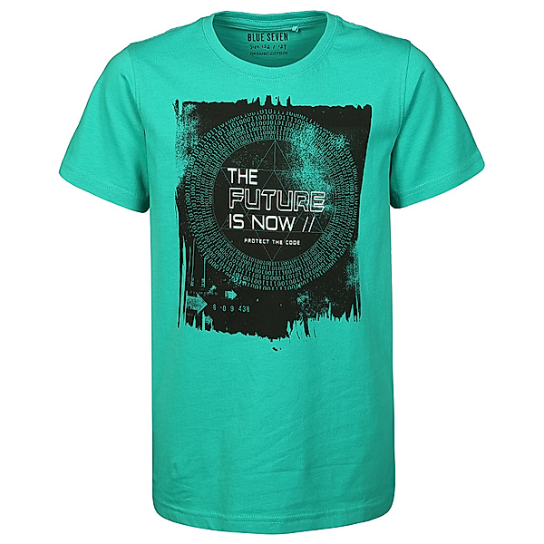 BLUE SEVEN T-Shirt PROTECT THE CODE in petrol