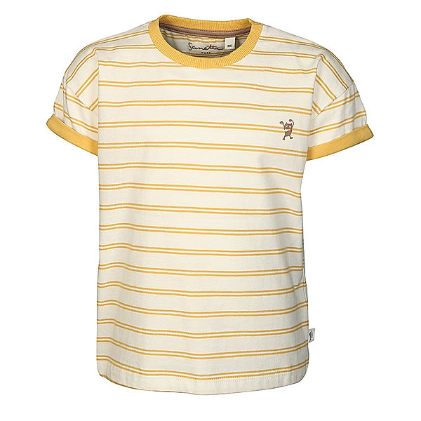 Sanetta Pure T-Shirt PURE – LITTLE MONSTER gestreift in weiß/gelb