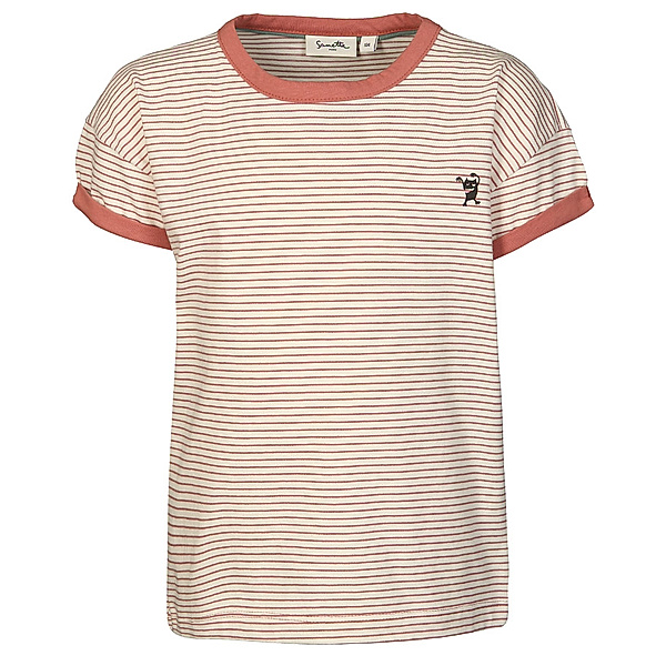 Sanetta Pure T-Shirt PURE – THIN LINES in altrosa/weiß