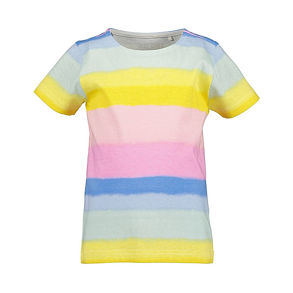 BLUE SEVEN T-Shirt RAINBOW STRIPES in bunt