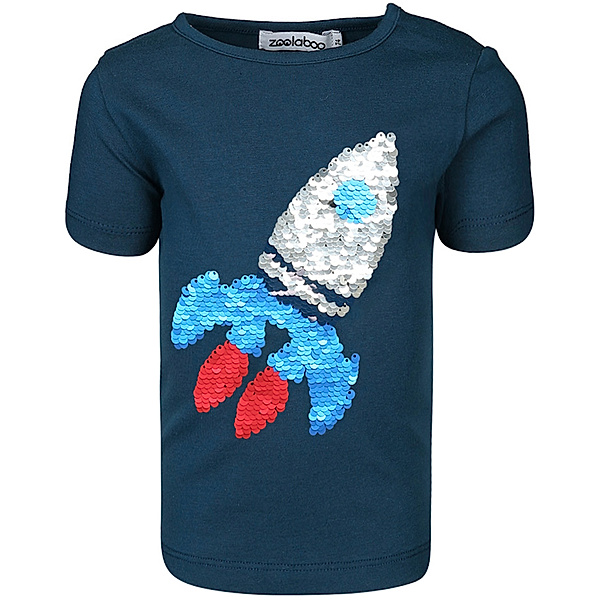zoolaboo T-Shirt RAKETE mit Wendepailletten in dunkelblau