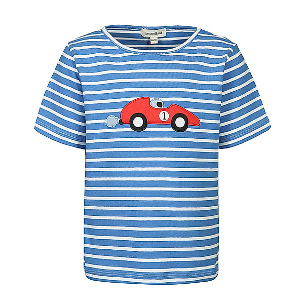 tausendkind collection T-Shirt RENNAUTO ROSSO gestreift in blau/weiß