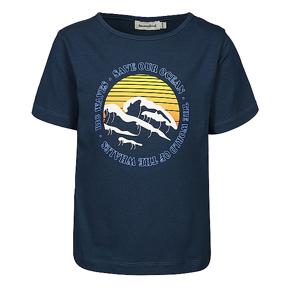 tausendkind collection T-Shirt RETRO WAVE in navy