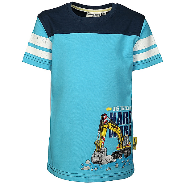 Salt & Pepper T-Shirt ROADWORK UNI HARDWORK in aqua blue