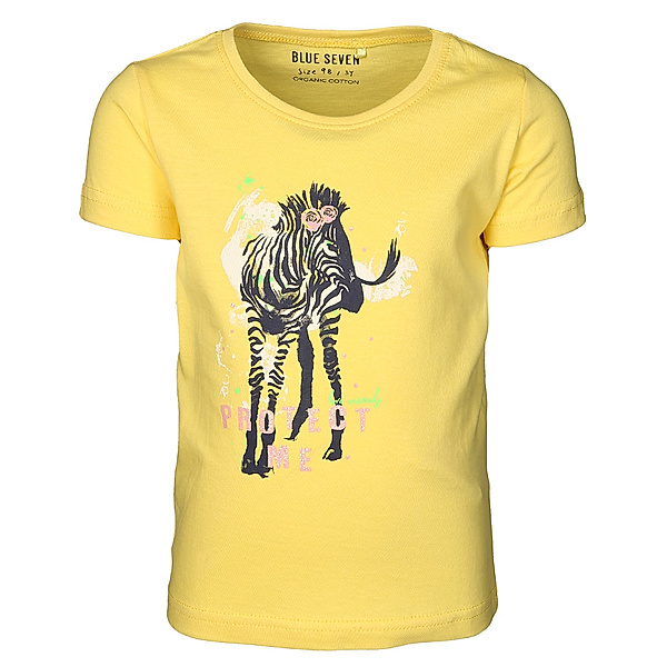 BLUE SEVEN T-Shirt SAVE THE ZEBRA in gelb