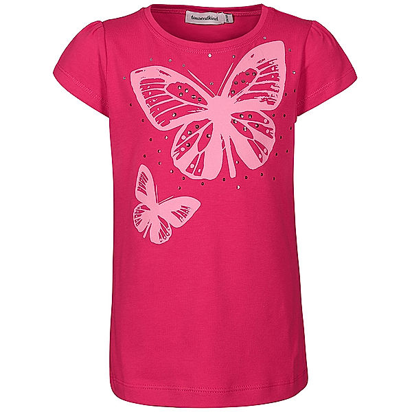 tausendkind collection T-Shirt SCHMETTERLING mit Pailletten in pink