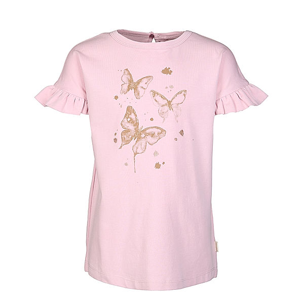 Minymo T-Shirt SCHMETTERLINGE mit Flügelärmeln in rose