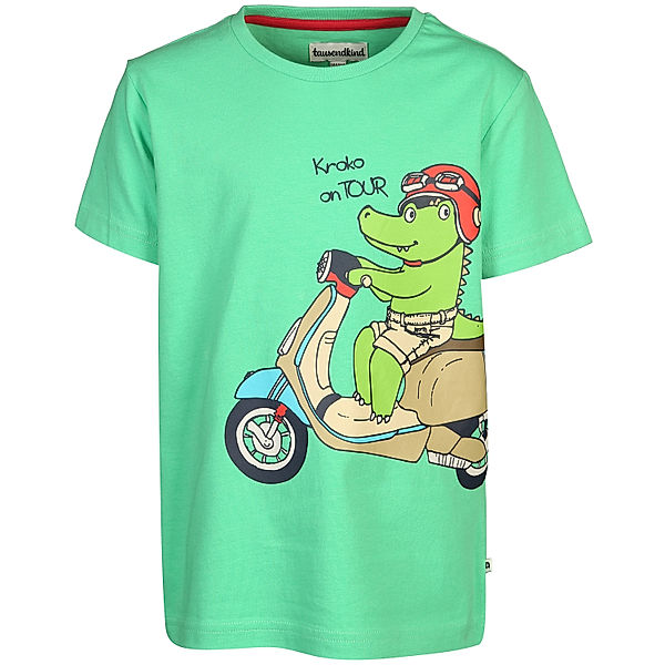 tausendkind collection T-Shirt SCOOTER KROKODIL in grün