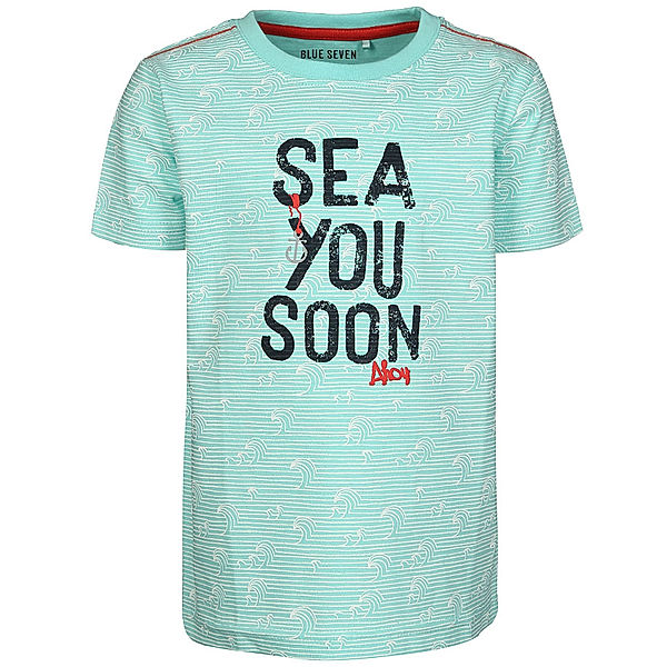 BLUE SEVEN T-Shirt SEA YOU SOON in aqua