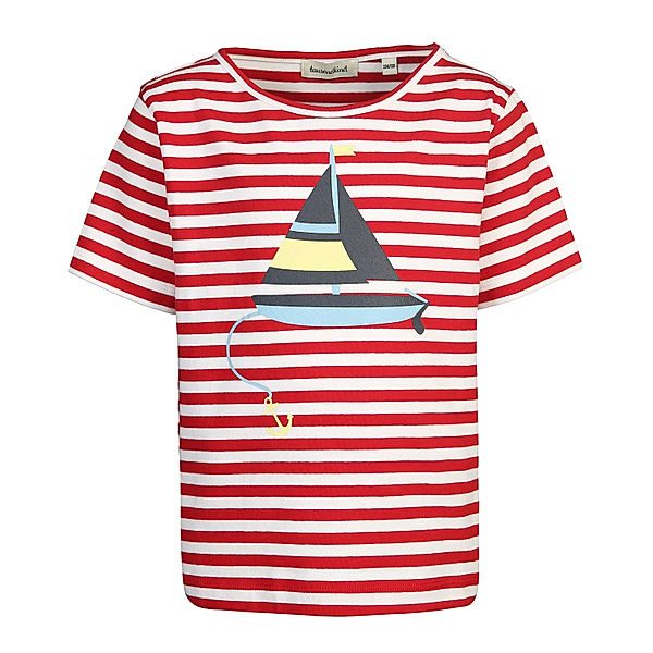 tausendkind collection T-Shirt SEGELBOOT gestreift in rot/weiß