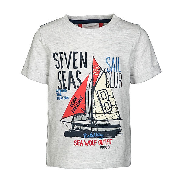 Boboli T-Shirt SEVEN SEAS meliert in hellgrau