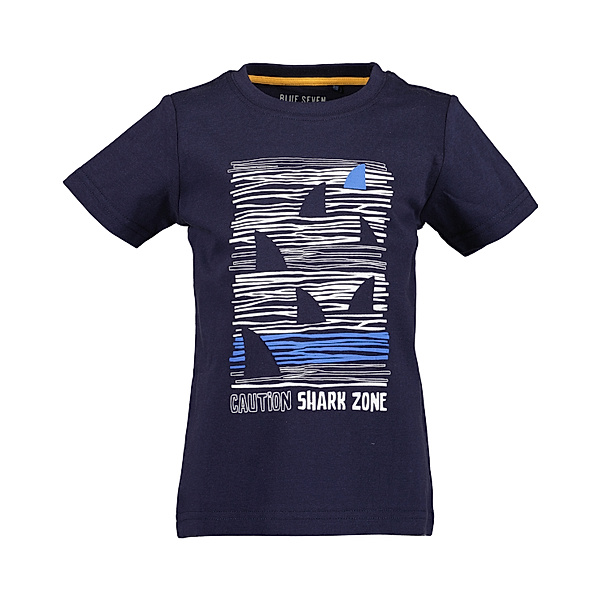 BLUE SEVEN T-Shirt SHARK ZONE in nachtblau