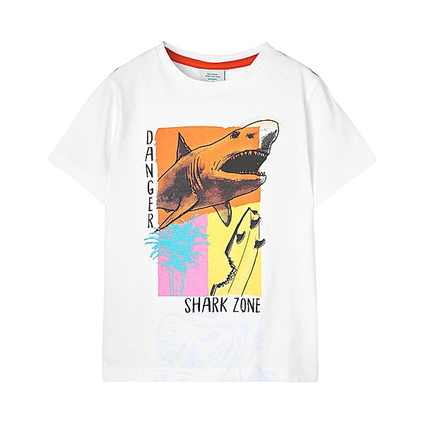 Boboli T-Shirt SHARK ZONE in weiß