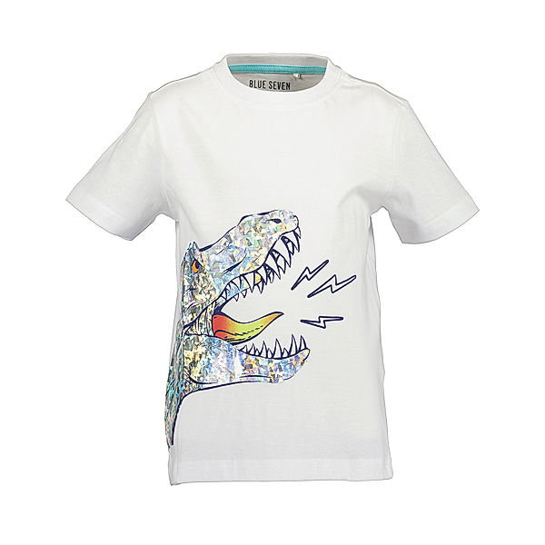 BLUE SEVEN T-Shirt SHIMMERING T-REX in weiss