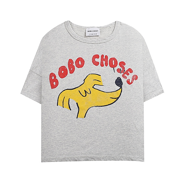 Bobo Choses T-Shirt SNIFFY DOG in heather grey