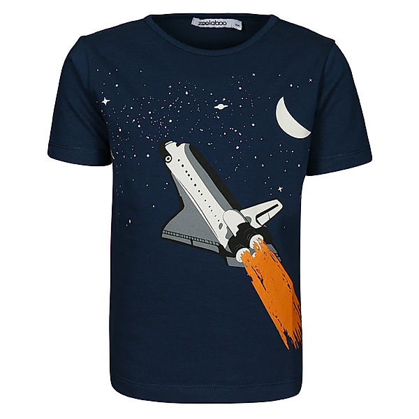 zoolaboo T-Shirt SPACE SHUTTLE GLOW IN THE DARK in dunkelblau