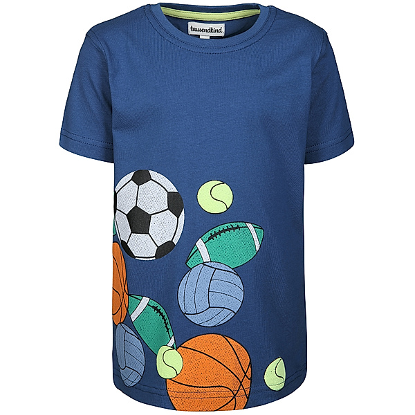 tausendkind collection T-Shirt SPORTBÄLLE in dunkelblau