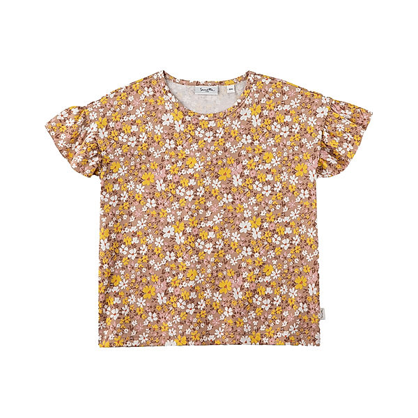 Sanetta Pure T-Shirt SPRING FLOWERS in almond