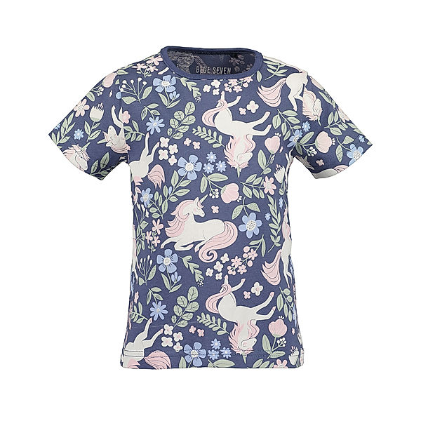 BLUE SEVEN T-Shirt SPRING UNICORNS in blau