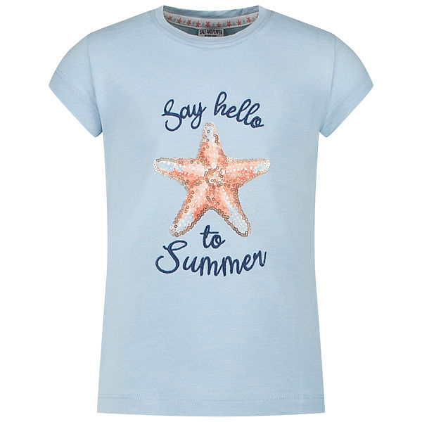 SALT AND PEPPER T-Shirt STARFISH SUMMER in pastel blue