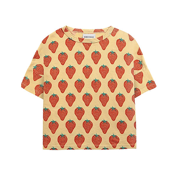 Bobo Choses T-Shirt STRAWBERRY ALL OVER in yellow