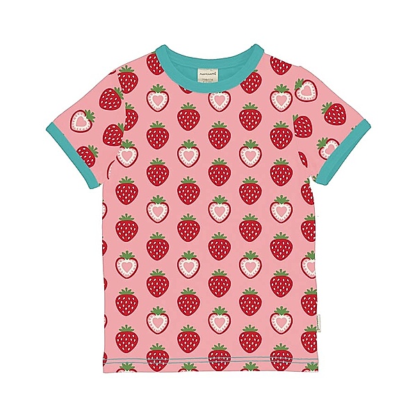 Maxomorra T-Shirt STRAWBERRY in rosa/rot