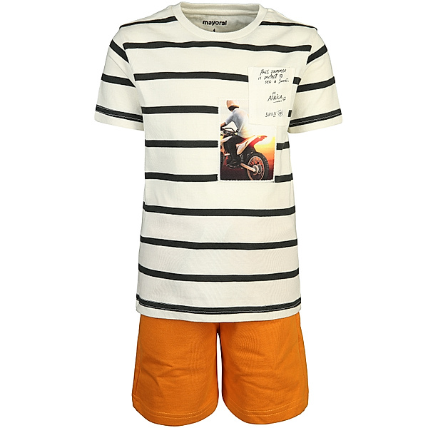 Mayoral T-Shirt STRIPES 2-teilig in orange