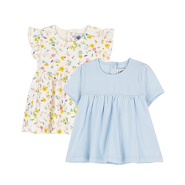 Petit Bateau T-Shirt SUMMER 2er-Set in hellblau/bunt