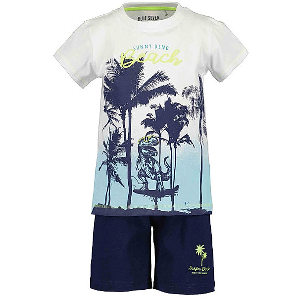 BLUE SEVEN T-Shirt SUNNY BEACH 2-teilig in white