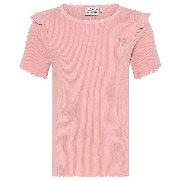 Minymo T-Shirt SWEEHEART in rose tan