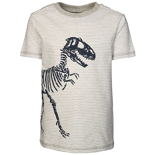 Hatley T-Shirt T-REX in hellgrau/weiß