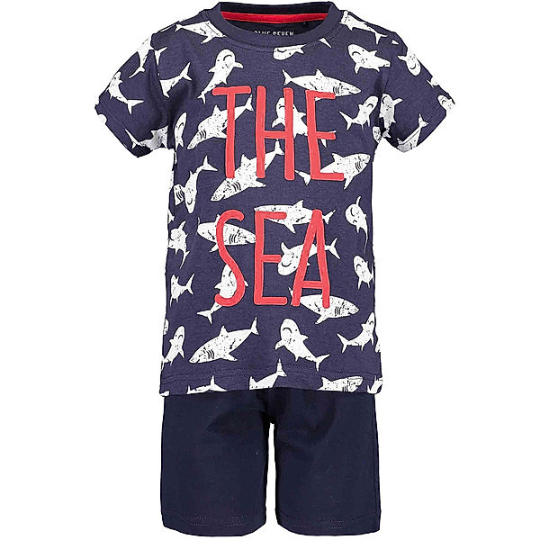 BLUE SEVEN T-Shirt THE SEA 2-teilig in nachtblau