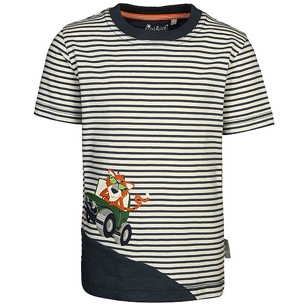 Sigikid T-Shirt TIGER-SAFARI gestreift in weiß/blau