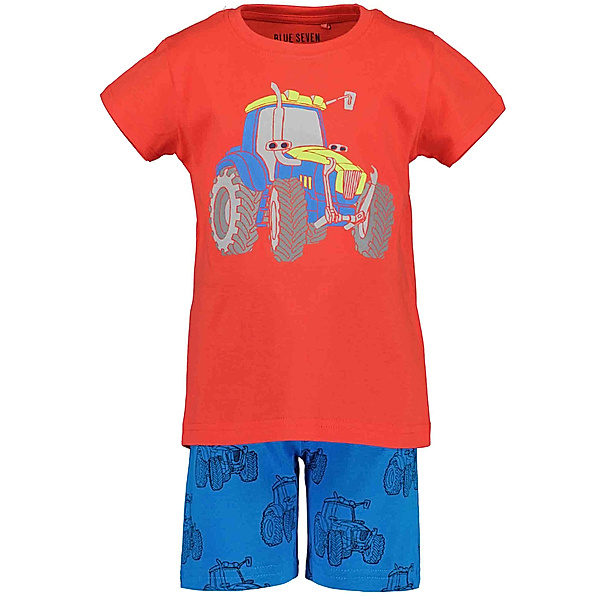 BLUE SEVEN T-Shirt TRACTOR 2-teilig in tomato