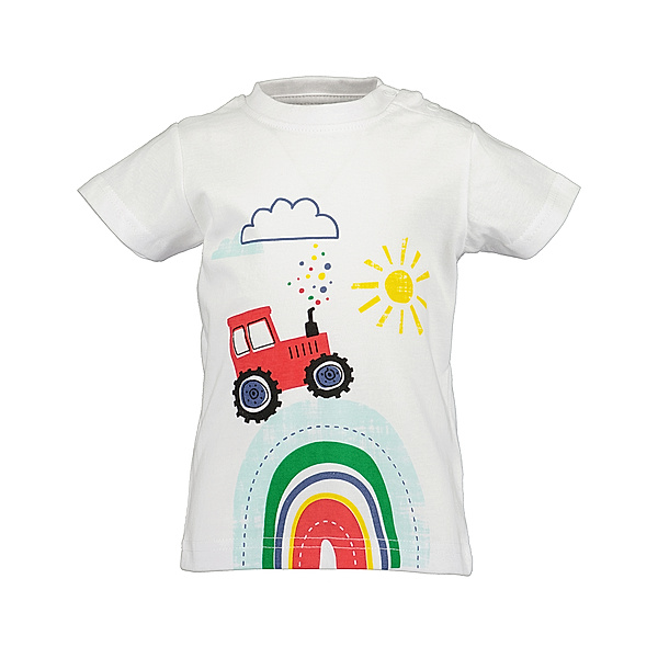 BLUE SEVEN T-Shirt TRACTORBOW in weiss