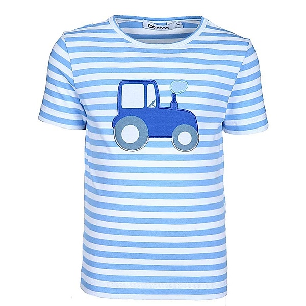 zoolaboo T-Shirt TRAKTOR TOBI gestreift in blau/weiss