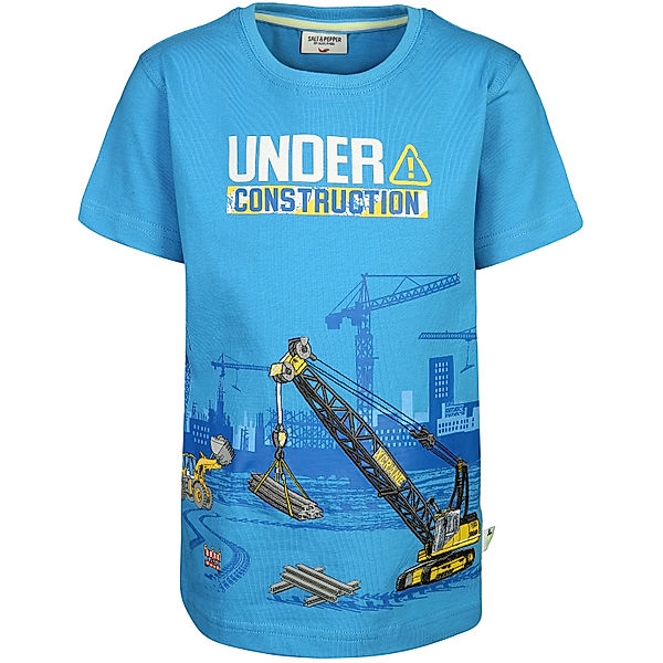 Salt & Pepper T-Shirt UNDER CONSTRUCTION in pacific blue