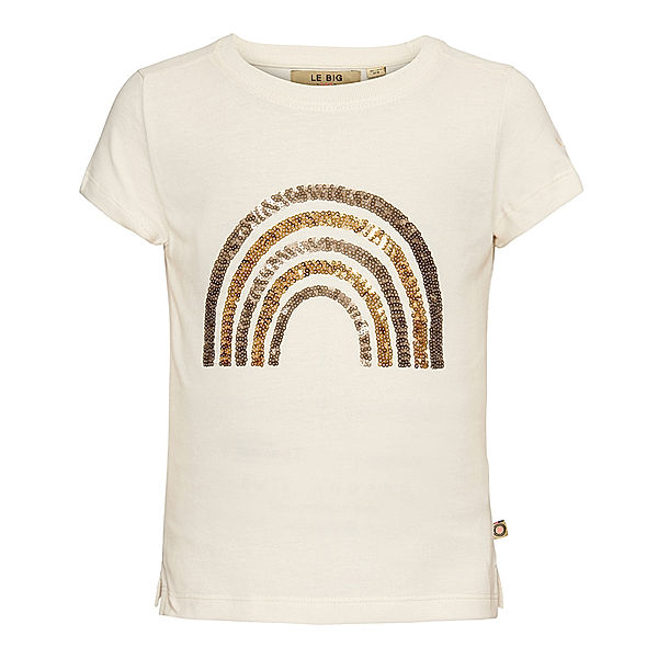 Le Big T-Shirt URIELLA mit Pailletten in feather white