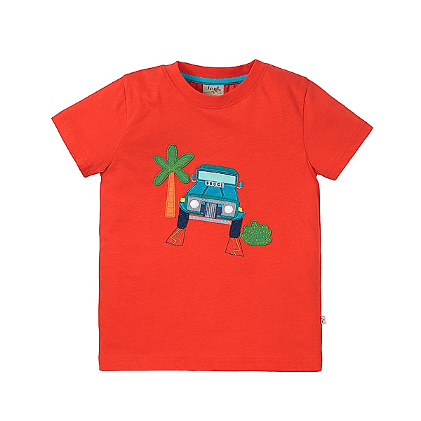 frugi T-Shirt VEHICLE in orange