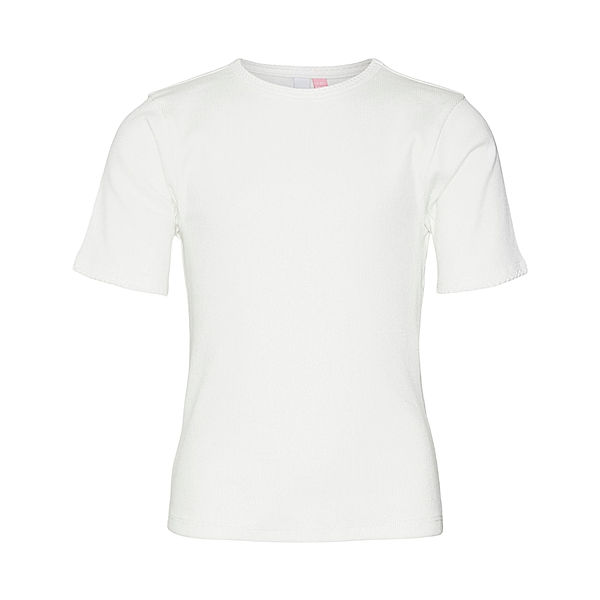 VERO MODA GIRL T-Shirt VMHAZEL SS SCALLOP in snow white