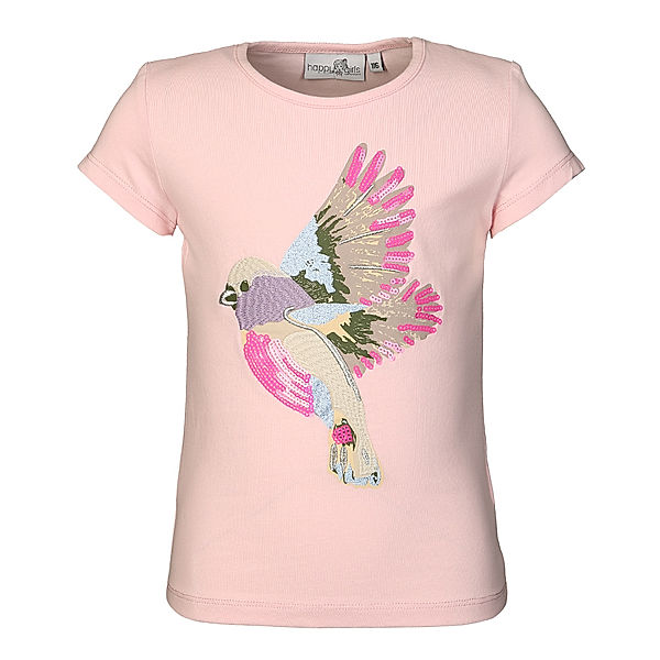 happy girls T-Shirt VOGEL mit Pailletten & Glitzer in rosa