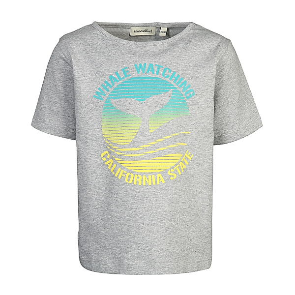 tausendkind collection T-Shirt WHALE WATCHING in grau meliert