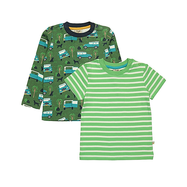 frugi T-Shirt WHATEVER WEATHER 2er Pack in grün