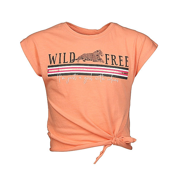 BLUE SEVEN T-Shirt WILD FREE mit Knoten in orange